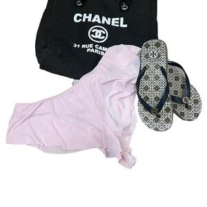 BASTA Pink Ruffled Bikini Bottom